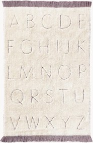 Tapete para crianças lavável tufado à mão com design de letras Abc