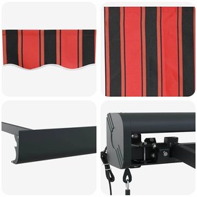 Toldo Retrátil Automático Laranja e Marrom 350x250 cm