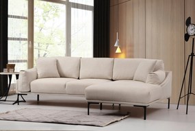 Sofá de Canto Leo Corner – Creme – 255 x 150 cm