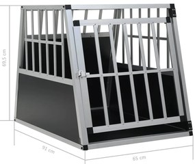 Transportadora para cães com porta única 65x91x69,5 cm
