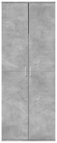 Armário alto 70x35x180 cm derivados de madeira cinza cimento