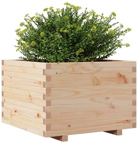 Vaso/floreira de jardim 70x70x49,5 cm madeira de pinho maciça