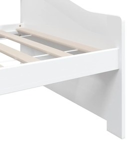 Sofá-cama de 3 lugares 90x200 cm madeira de pinho maciça branco