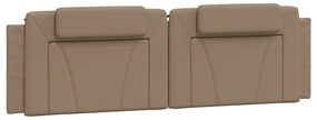 Estrutura cama cabeceira 180x200 cm couro artificial cappuccino