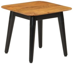 Mesa de centro 45x45x40 cm madeira de mangueira maciça/ferro