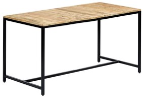 Mesa de jantar 140x70x75 cm madeira de mangueira maciça áspera