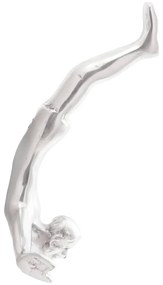 Escultura vidaXL Prateada 22x8x25 cm Homem Caindo