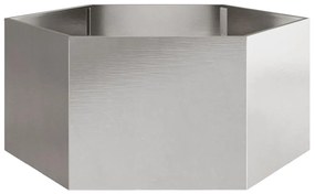 Vaso/floreira de jardim hexagonal 104x90x45 cm aço inoxidável