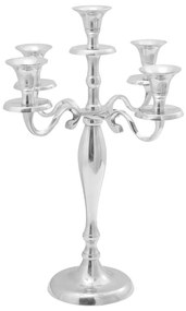 Suporte para velas vidaXL Prateado 29x29x40 cm Alumínio