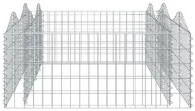 Canteiro elevado gabião arqueado 200x100x50cm ferro galvanizado