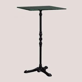 Mesa Alta De Bar Em Mármore Roma Mármore Verde & Quadrado & Preto - Sklum