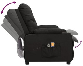 Poltrona de massagens elétrica tecido preto