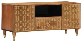vidaXL Móvel de TV 105x33x46 cm madeira de mangueira maciça