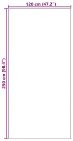 Capacho Lavável Castanho 120x250 cm