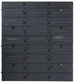 96 pcs Kit caixas arrumação com painéis parede vermelho e preto