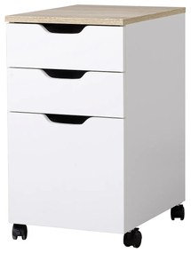 Cómoda tipo de Arquivo Móvel para Organizar Documentos no Escritório ou em Casa - Cor: Branco - 34x40x60.5cm