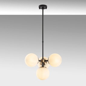 Chandelier Akkas – Preto Antique Creme – 43 x 43 x 47-89 cm