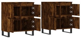 Aparadores 2 pcs derivados de madeira carvalho fumado