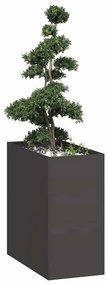 Vaso floreira 40x80x80 cm aço preto