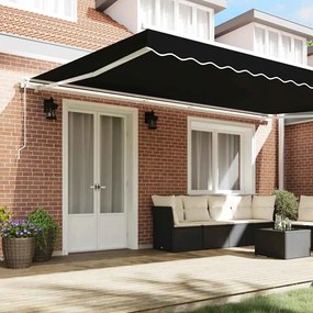 Toldo Retrátil Preto 500 × 300 cm Preto