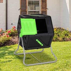 vidaXL Compostor de tambor giratório 60x58x74 cm 105 L polipropileno