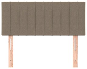 Cabeceira de cama tecido 100x5x78/88 cm cinzento-acastanhado