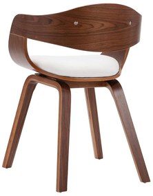 Cadeiras jantar 2 pcs madeira curvada e couro artificial