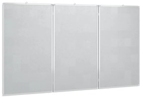 Quadro branco magnético dobrável 150x80x1,7 cm alumínio