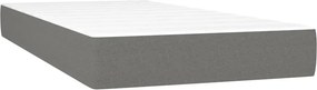 347675 vidaXL Colchão de molas ensacadas firmeza média 80x200x20 cm tecido cinza-escuro