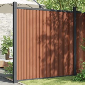 vidaXL Painel de vedação WPC 180x186 cm castanho