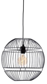 Candeeiro de suspensão moderno preto 38 cm - Sphaera Moderno