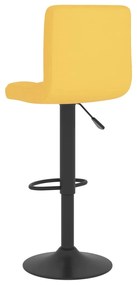 Bancos de bar 2 pcs tecido amarelo mostarda