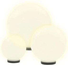 6 pcs conjunto de candeeiros esféricos LED 20/30/40 cm PMMA