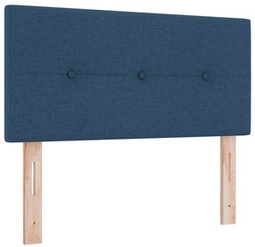 Cama Box Spring com Colchão Azul 90x200 cm Tecido