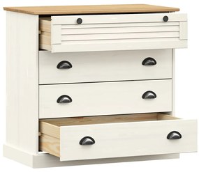 Armário com gavetas VIGO 80x40x76 cm pinho maciço branco