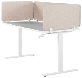 Painel divisor de secretária creme 160 x 40 cm WALLY Beliani