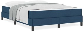 Cama Box Outros Azul 160 x 200 cm tecido