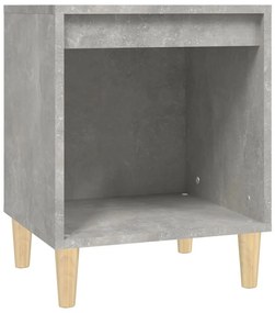 Mesas de cabeceira 2 pcs 40x35x50 cm cinzento cimento