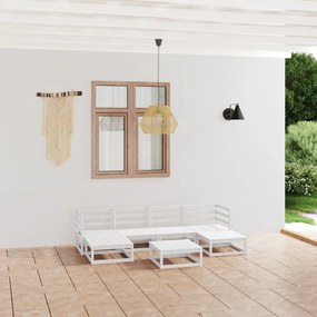 vidaXL 7 pcs conjunto lounge de jardim pinho maciço