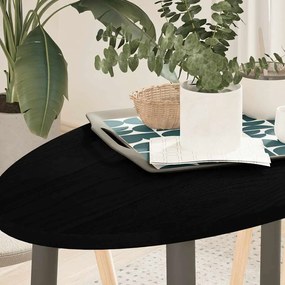 vidaXL Tampo de mesa 100x50x2 cm carvalho maciça oval castanho-escuro