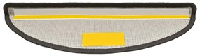 Tapetes de escada 15 pcs 56x17x3 cm cinzento escuro