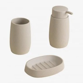 Conjunto De Banho Aristide Beige Creme - Sklum