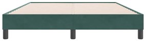 Estrutura de cama sem colchão 140x220 cm veludo verde-escuro