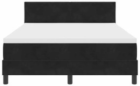 Cama Box com Colchão e LED preto 140x200 cm Veludo