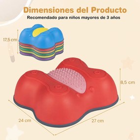 Conjunto de 6 Pedras de Equilíbrio em Forma de Borboleta, 27 x 24 x 17,5 cm, Antiderrapantes, Multicolor