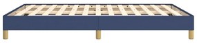 Estrutura de cama sem colchão 140x190 cm tecido azul