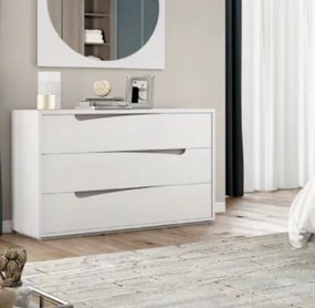 Cómoda IGOR (120cm | Personalizavel) - Branco, Lacado / MDF