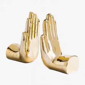 Suporte Para Livros Em Cerâmica Ranjit Dourado - Sklum