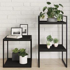 vidaXL Prateleiras para estante 4 pcs 40x40x1,5cm contraplacado preto