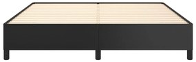 Estrutura de cama 180x200 cm couro artificial preto